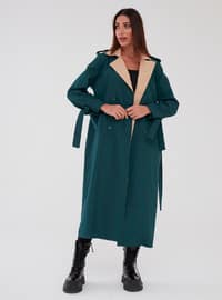 SAHRA AFRA Trench-coat Vert Emeraude