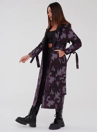 SAHRA AFRA Purple Trench Coat