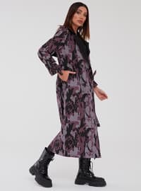 SAHRA AFRA Lilac Trench Coat
