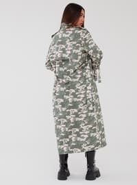 SAHRA AFRA Green Trench Coat