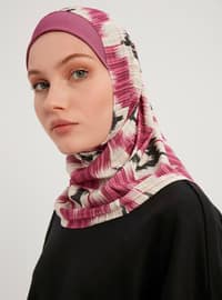 حجابات جاهزة زهري داكن