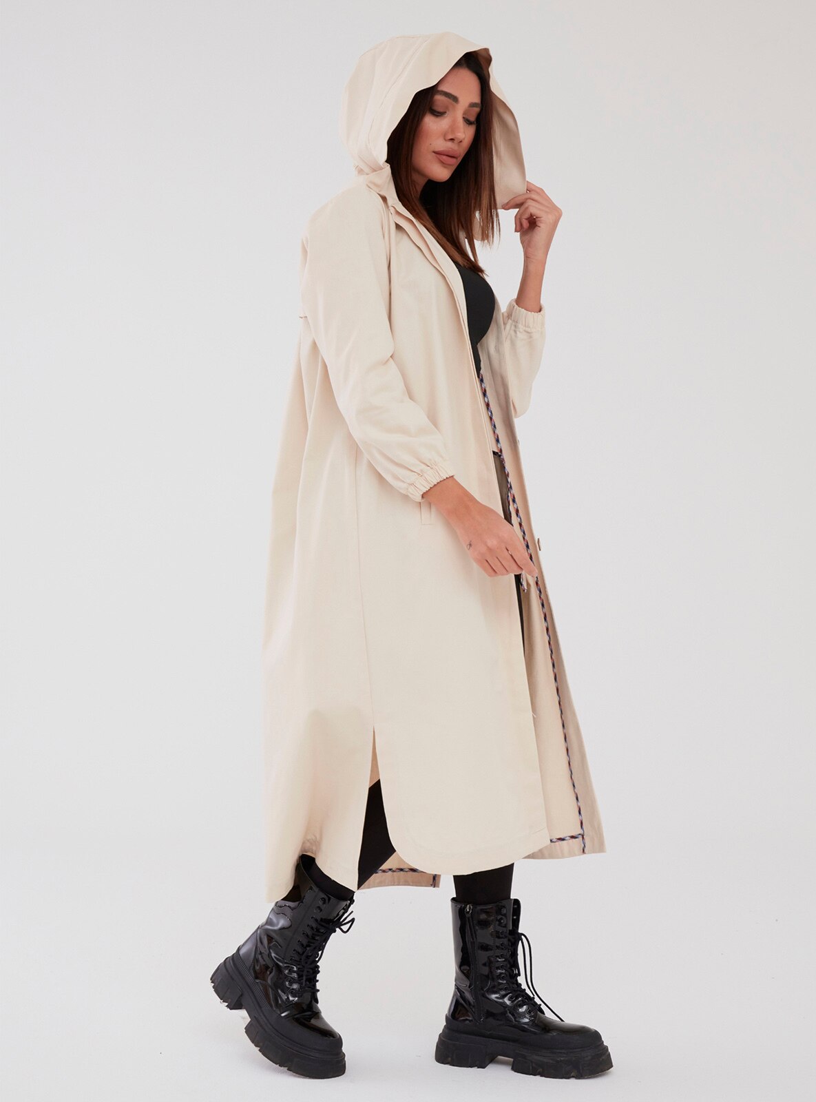 Beige - Unlined - Trench Coat