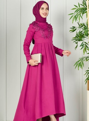 Tofisa Fuchsia Modest Evening Dress