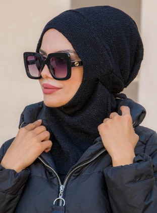 Instant Hijab Black Instant Scarf