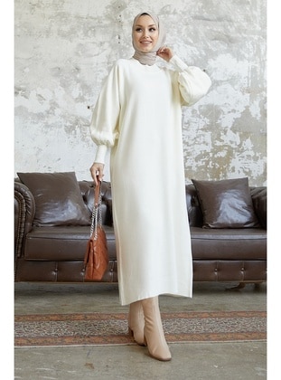 InStyle White Knit Dresses
