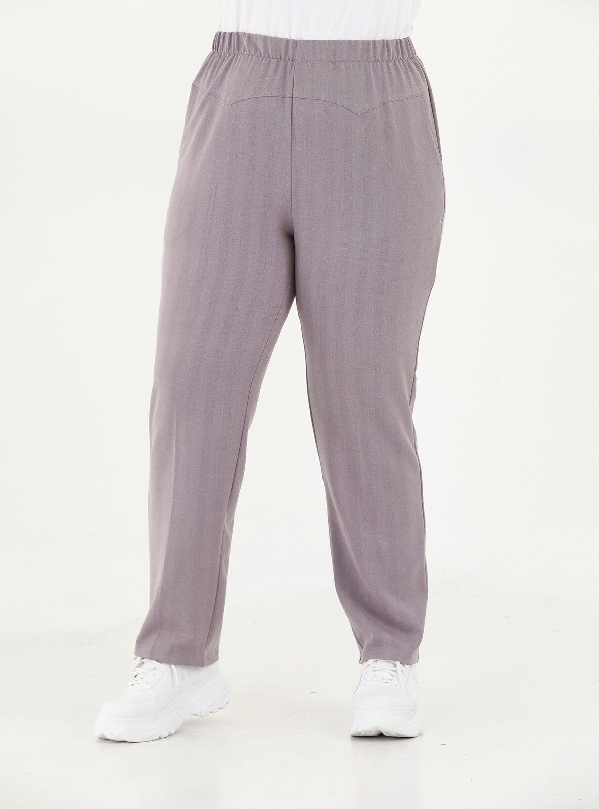 Purple - Plus Size Pants