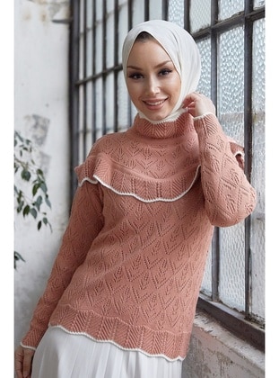 InStyle Salmon Knit Sweaters