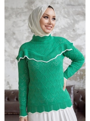 InStyle Green Knit Sweaters