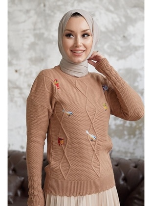 InStyle Camel Knit Sweaters