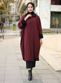 Maroon - Unlined - Poncho