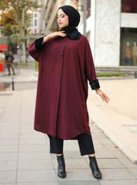 Maroon - Unlined - Poncho