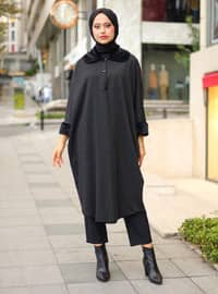 Black - Unlined - Poncho