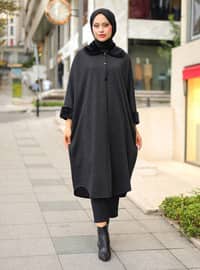 Black - Unlined - Poncho