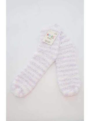 Flora Lilac Girls` Socks