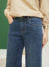 Bleu foncé - Pantalon en jean