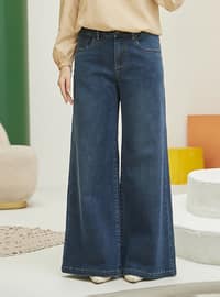 Bleu foncé - Pantalon en jean