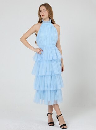 Asee`s Baby Blue Evening Dresses