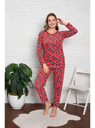 Red - Pyjama Set - Maymara