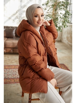 InStyle Tan Puffer Jackets