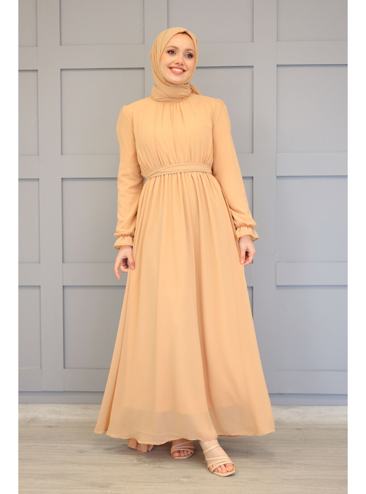 Nude Modest Dress 0440