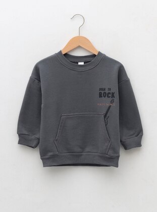 Dark Gray - Boys` Sweatshirt - LC WAIKIKI