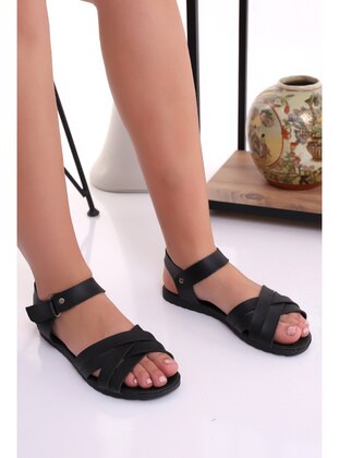 50gr - Black - Flat Sandals - Sandal - Wordex