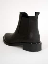 Black - Boot - Faux Leather - Boots