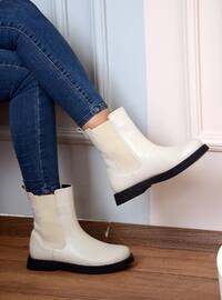 Beige - Boot - Faux Leather - Boots