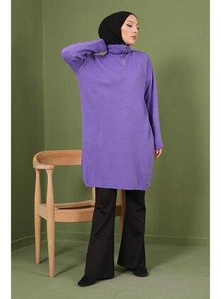 Purple - Knit Tunics - İmaj Butik