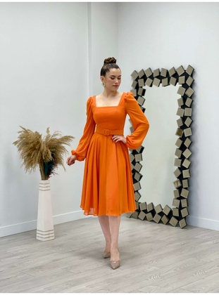 Giyim Masalı Orange Evening Dresses