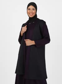 Plus Size Dress & Vest Co-Ord Purple