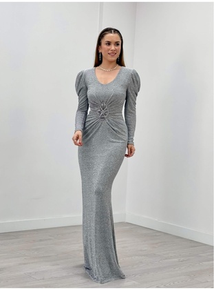 Silver tone - Evening Dresses - Giyim Masalı
