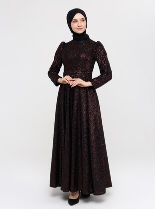 Maroon - Fully Lined - Modest Evening Dress - Asee`s