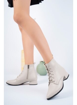 Beige - Boot - Boots - Ayakkabı Fuarı