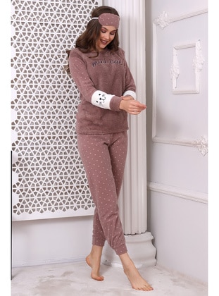 F3012 Plush Welsoft Fleece Soft Women Pajama Set