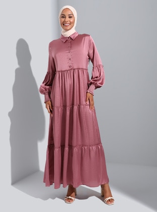 Rose - Point Collar - Unlined - Modest Dress - Refka