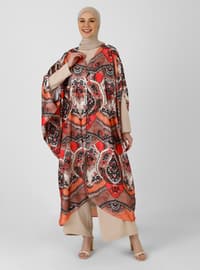 Unlined - Ethnic - Coral - Kimono