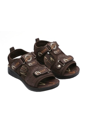 50gr - Brown - Flat Slippers - Kids Sandals - Wordex