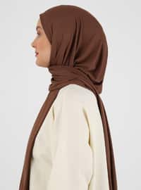 Combed Cotton Shawl Brown