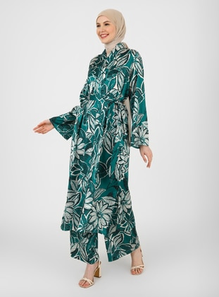 Emerald - Floral - Unlined - Suit - Refka