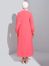 Neon - Crew neck - Unlined - Modest Dress
