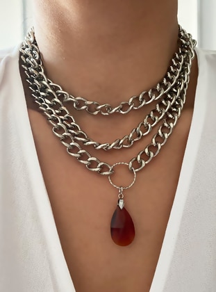 Silver tone - Necklace - im Design