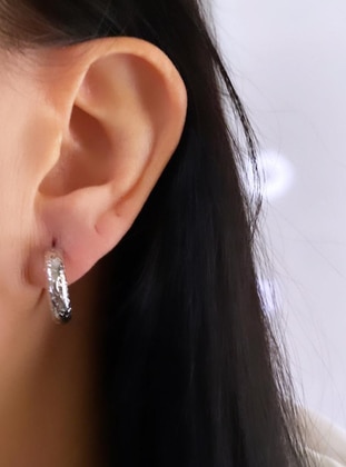 Silver tone - Earring - im Design