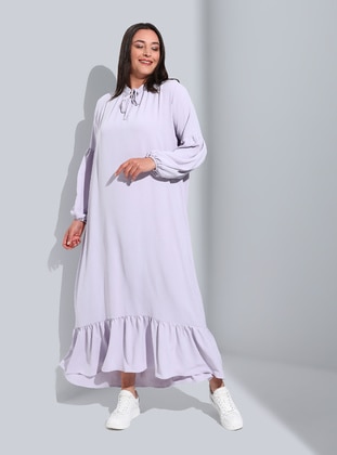 Lilac - Unlined - Plus Size Dress - Alia