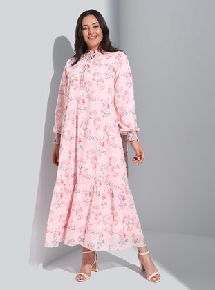 Floral - Fully Lined - Plus Size Dress - Alia