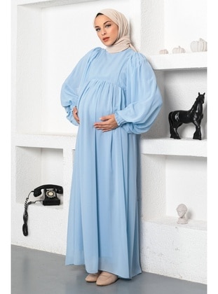 Baby Blue - Maternity Evening Dress - MISSVALLE