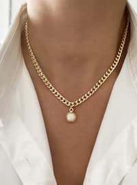 Ecru - Gold Color - Necklace