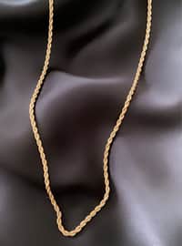 Twist Chain Necklace - Gold Color - İm Design
