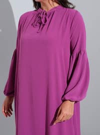 Fuchsia - Unlined - Plus Size Dress