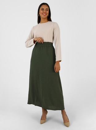 Unlined - Plus Size Skirt - Alia
